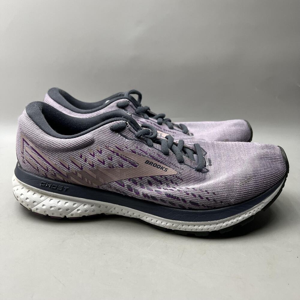 Brooks Ghost 13 Running Shoes Women Size 9 B Purple Mesh Comfort Low Sneakers